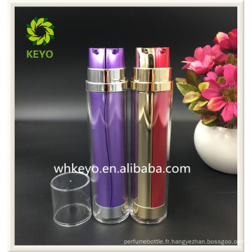 30 ml 50 ml 100 ml Vente Chaude haute qualité maquillage emballage couleur vide cosmétique double pompe tête acrylique airless bouteille